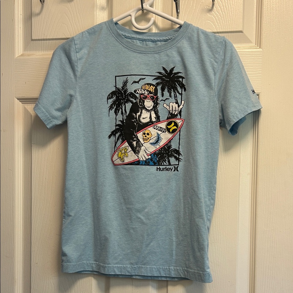 Hurley Light Blue Surf Graphic Tee